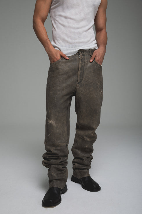 Leather Biker Pants